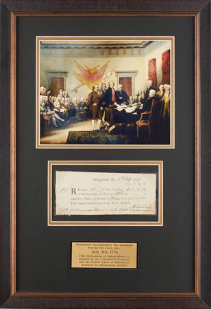 Lot #5002 Revolutionary War: Receipt Issued from New Jersey's Ringwood Ironworks, Dated July 4, 1776 - Image 1