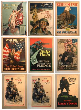 Lot #5051 World War I Poster Collection - (36) American Propaganda Posters, Highlighted by James Montgomery Flagg's Uncle Sam: 
