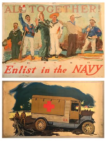 Lot #5051 World War I Poster Collection - (36) American Propaganda Posters, Highlighted by James Montgomery Flagg's Uncle Sam: 