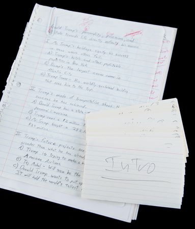 Lot #5029 Donald Trump Signed High School Term Paper, 