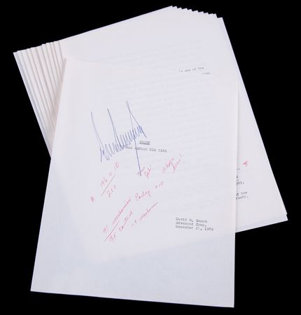 Lot #5029 Donald Trump Signed High School Term