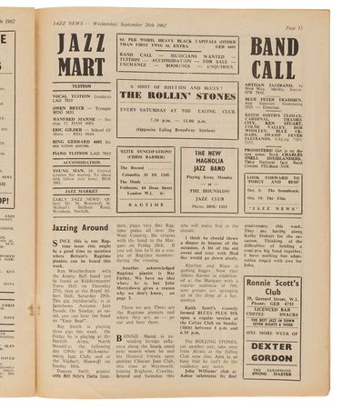 Lot #5092 Rolling Stones Collection of (11) Jazz News and Jazz News & Review Issues Documenting the Band's Earliest Months (1962–1963) - Image 6