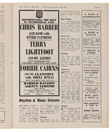 Lot #5092 Rolling Stones Collection of (11) Jazz News and Jazz News & Review Issues Documenting the Band's Earliest Months (1962–1963) - Image 9