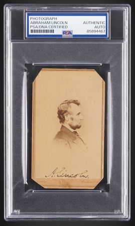 Lot #5020 Abraham Lincoln Signed Carte-de-Visite
