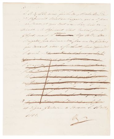 Lot #5046 Napoleon Letter Signed from Moscow, with the Emperor's Autograph Lines of Text, Addressed to Marshal Berthier Three Days Before the Retreat (October 16, 1812) - Image 3