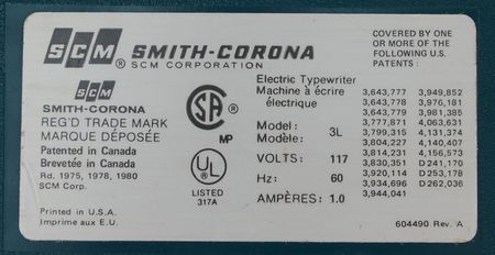 Lot #5079 Allen Ginsberg's Personally-Owned Smith-Corona Electra XT Typewriter - Image 6