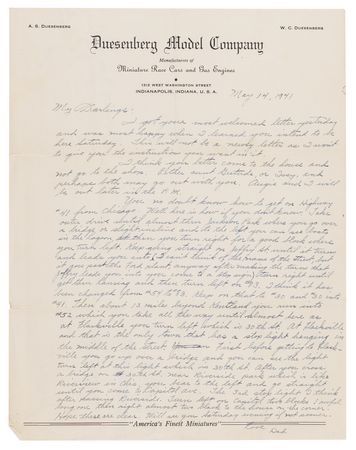 Lot #5069 Duesenberg Family Archive: Racing, Engineering, and Automotive History, Descended Directly Through the Family - Image 14