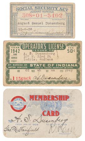 Lot #5069 Duesenberg Family Archive: Racing, Engineering, and Automotive History, Descended Directly Through the Family - Image 2