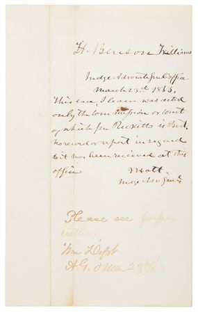 Lot #5021 Abraham Lincoln Civil War Autograph Letter Signed, Ordering the Review of a Court-Martial Conviction for “strong mitigating circumstances” (March 18, 1863) - Image 3