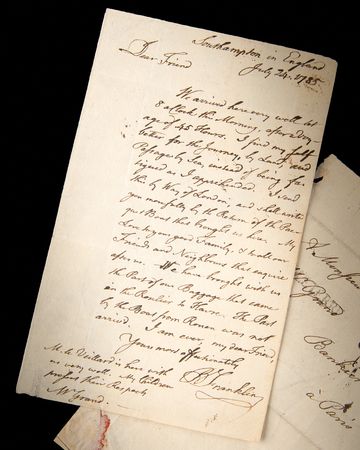 Lot #5007 Benjamin Franklin Autograph Letter Signed, Written From England After Securing French Support for the American Revolution and Helping Negotiate the Treaty of Paris - Image 1