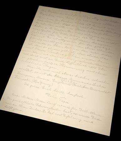 Lot #5065 Albert Einstein Autograph Letter Signed to His Son Eduard from His English Refuge amid Nazi Threats (1933) - “There were plans for my assassination” - Image 1