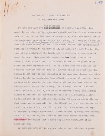 Lot #5085 Ernest Hemingway Hand-Annotated Anthology Manuscript (60+ Pages), Carrying His Commentary on A Farewell to Arms, Death in the Afternoon, For Whom the Bell Tolls, and The Old Man and the Sea - Image 10