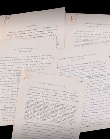 Lot #5085 Ernest Hemingway Hand-Annotated Anthology Manuscript (60+ Pages), Carrying His Commentary on A Farewell to Arms, Death in the Afternoon, For Whom the Bell Tolls, and The Old Man and the Sea - Image 1