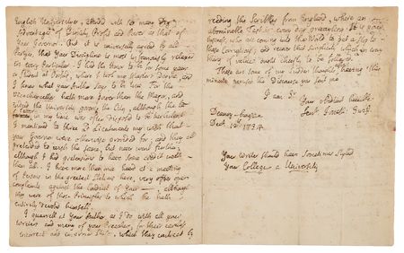 Lot #5081 Jonathan Swift Autograph Letter Signed, Complaining About 