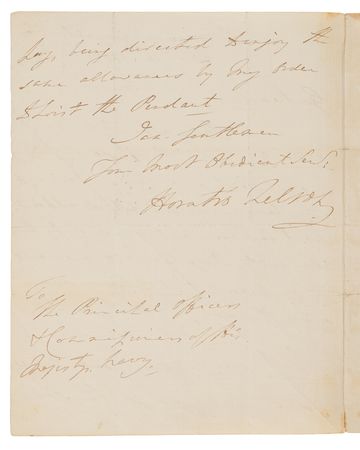Lot #5048 Horatio Nelson Autograph Letter Signed, Announcing His Promotion to Commodore from Gibraltar Bay - A Scarce Pre-Amputation Autograph - Image 2