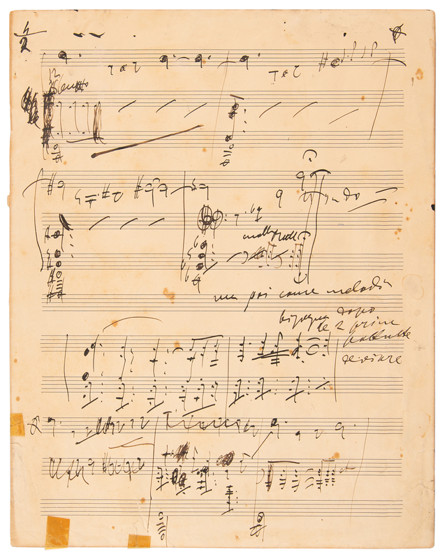 Lot 560 Giacomo Puccini Autograph Musical Manuscript from 'La fanciulla del West'