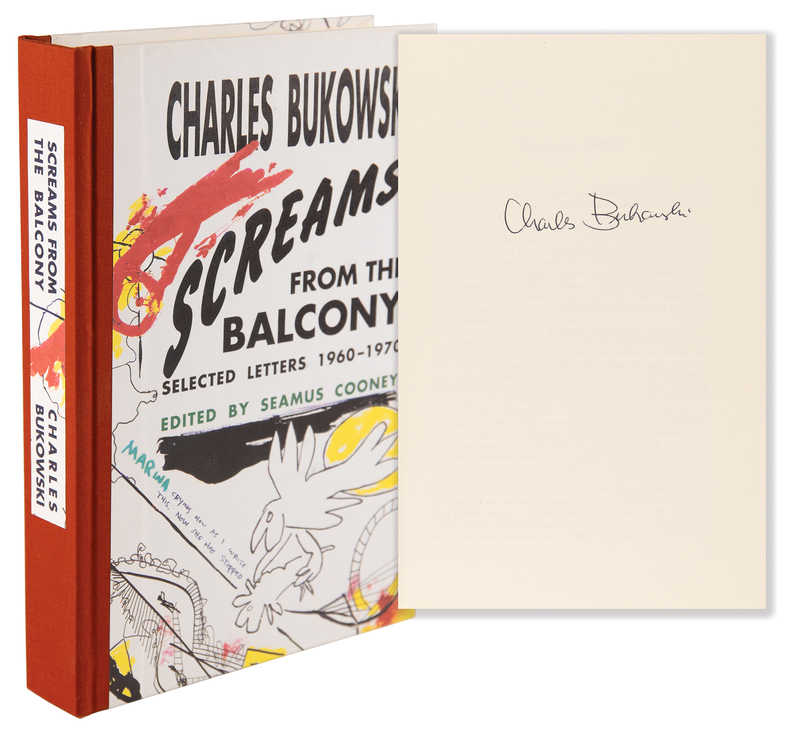 Lot 521 Charles Bukowski Signed Book - Screams From the Balcony (Ltd. Ed. #57/300)
