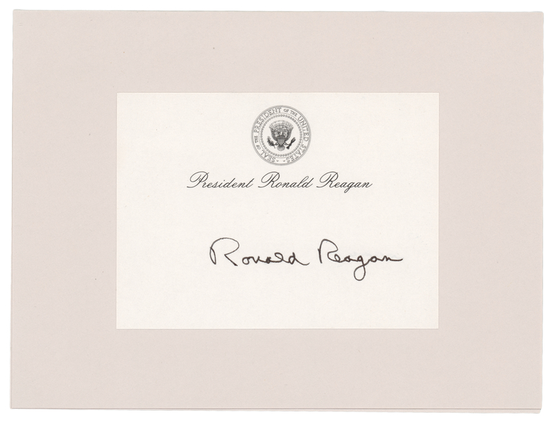 Lot 87 Ronald Reagan Signature