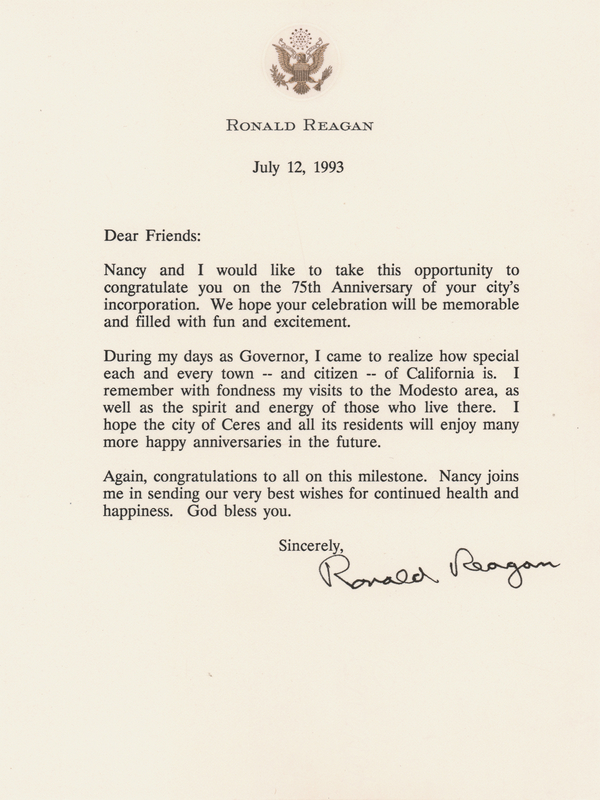Lot 88 Ronald Reagan Typed Letter Signed: 