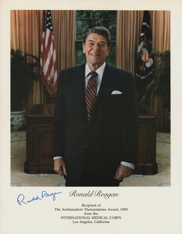 Lot 89 Ronald Reagan Signed Program