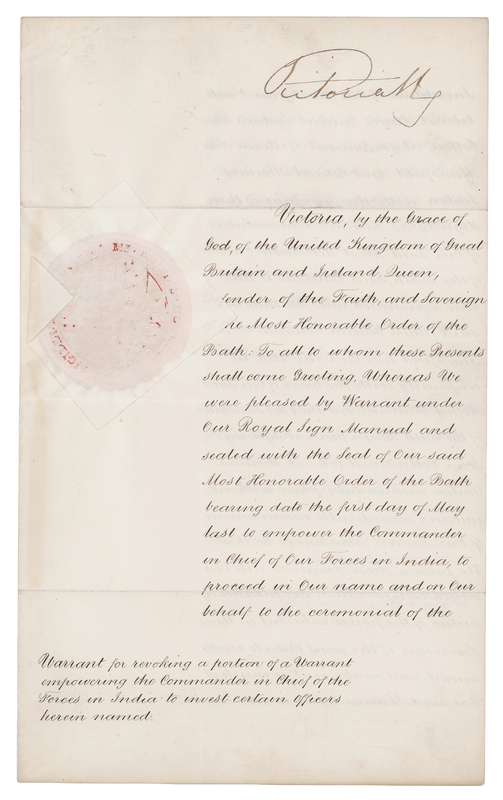 Lot 216 Queen Victoria and Prince Albert Document Signed for the Investiture of 