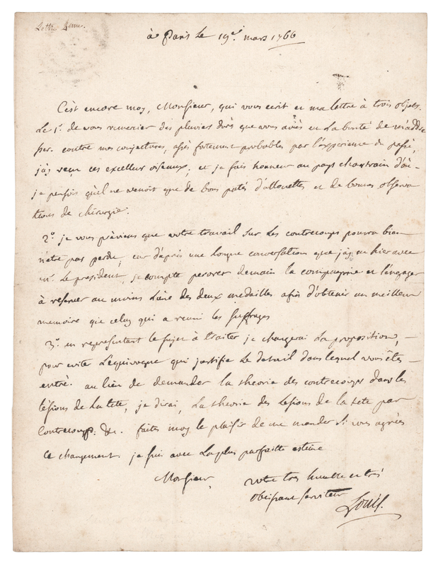 Lot 285 Antoine Louis Autograph Letter Signed on 