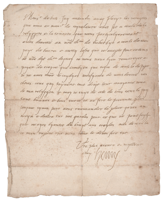 Lot 188 King Henry IV Letter Signed: 