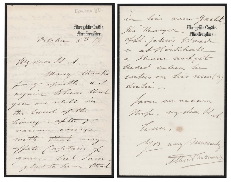 Lot 171 King Edward VII Autograph Letter Signed
