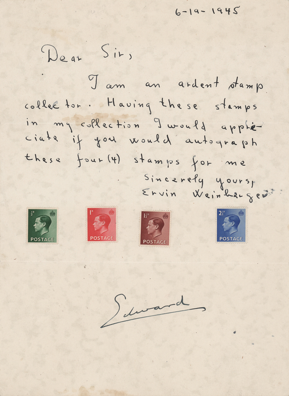 Lot 173 King Edward VIII Signature