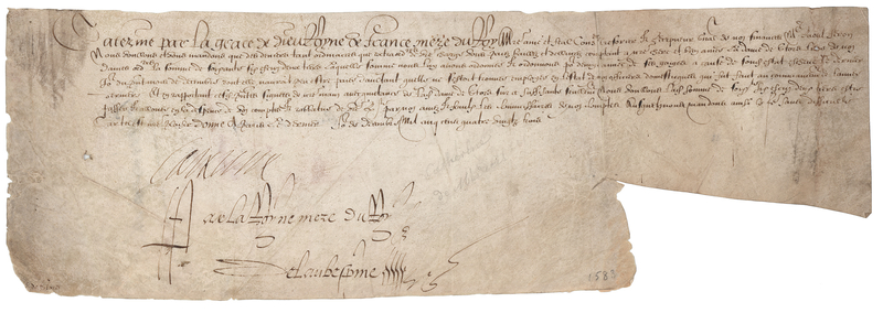 Lot 199 Catherine de Medici Document Signed