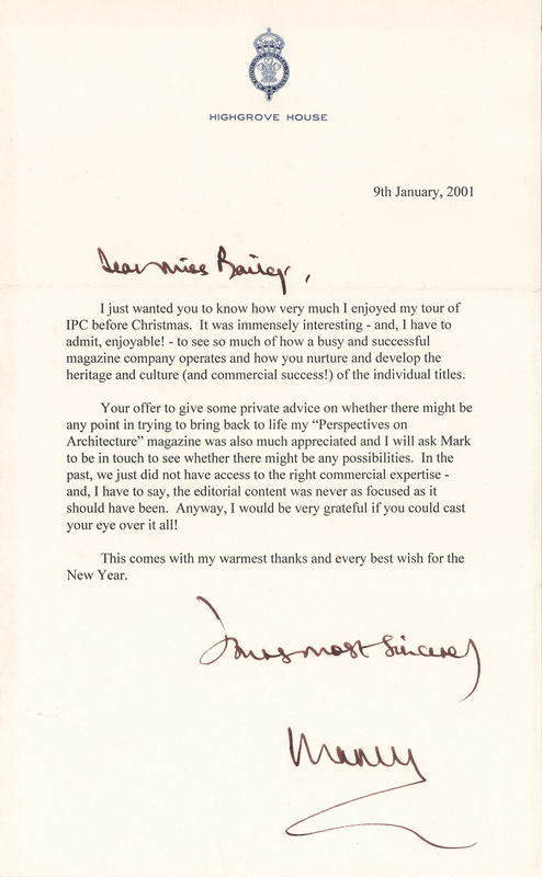 Lot 166 King Charles III Typed Letter Signed on 