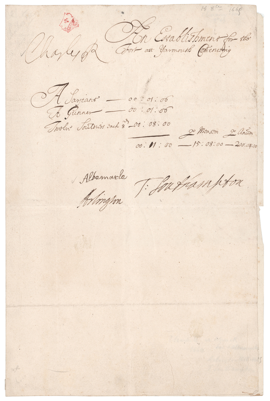 Lot 165 King Charles II Document Signed