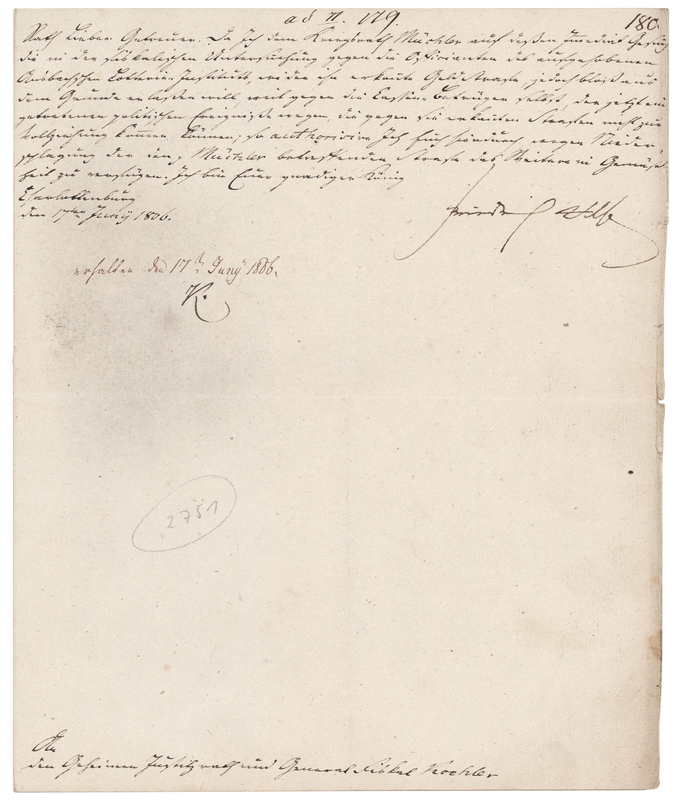 Lot 180 King Frederick William III of Prussia Letter Signed