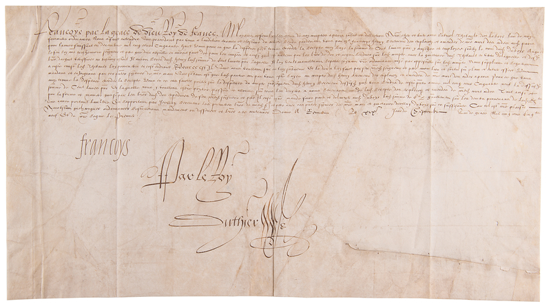 Lot 178 King Francis II Document Signed - The Rarest of the French Renaissance Kings