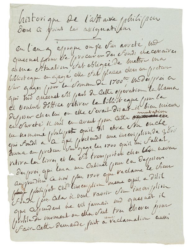 Lot 540 Marquis de Sade Autograph Letter Signed from the Charenton Insane Asylum
