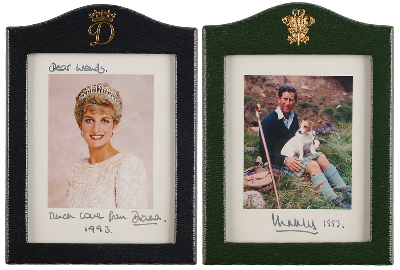 Lot 205 Princess Diana and Prince Charles Signed Presentation Photographs to Highgrove Housekeeper Wendy Berry (1993)