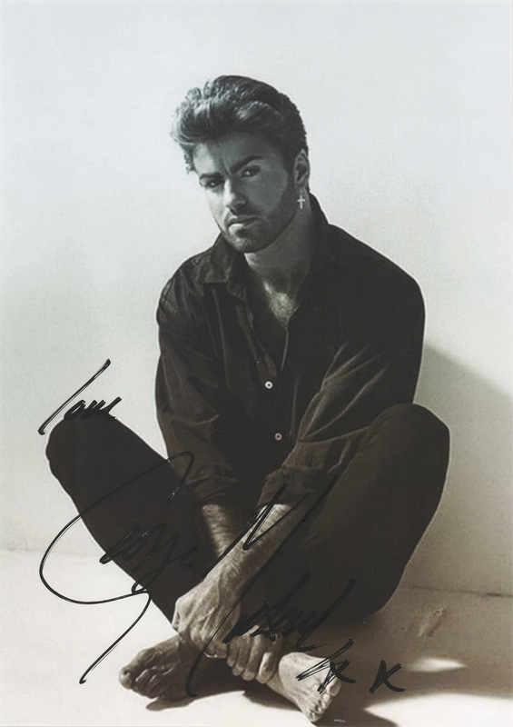 Lot 668 George Michael Signed Photograph