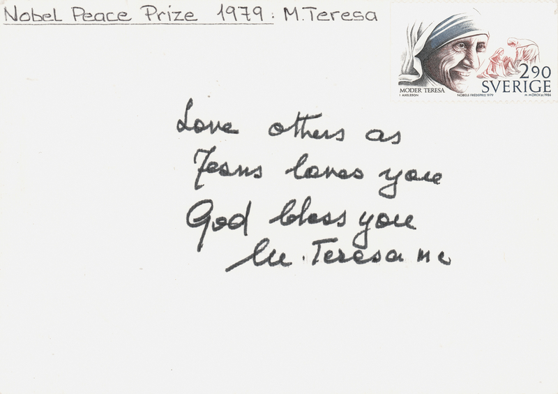 Lot 226 Mother Teresa Autograph Quote Signed