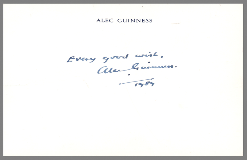 Lot 742 Star Wars: Alec Guinness Signature