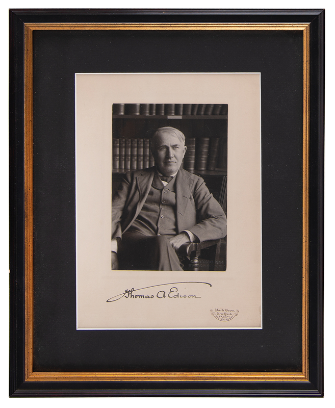 Lot 271 Thomas Edison Signed Photograph by Pach Bros.