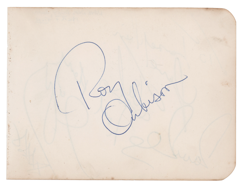 Lot 637 Roy Orbison Signature