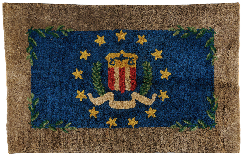 Lot 444 J. Edgar Hoover's FBI Seal 'Welcome' Rug