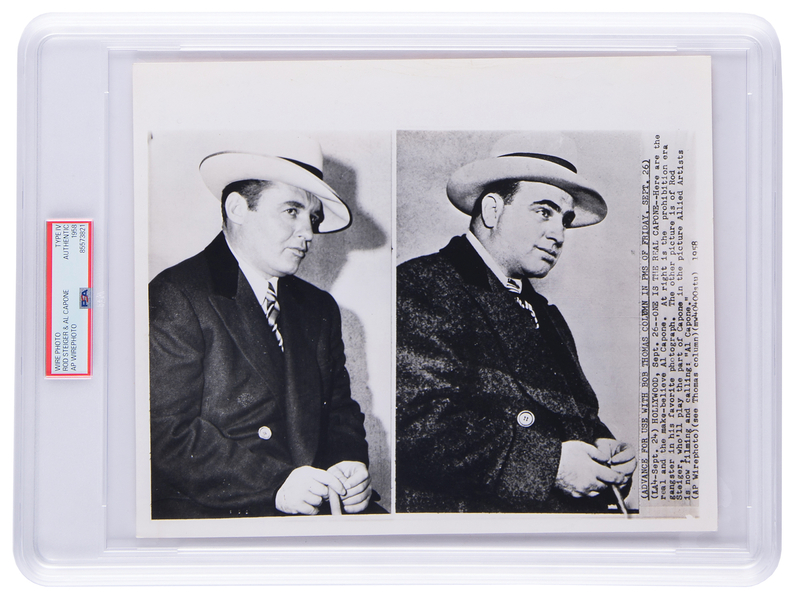 Lot 345 Al Capone and Rod Steiger Original Photograph - PSA Type IV