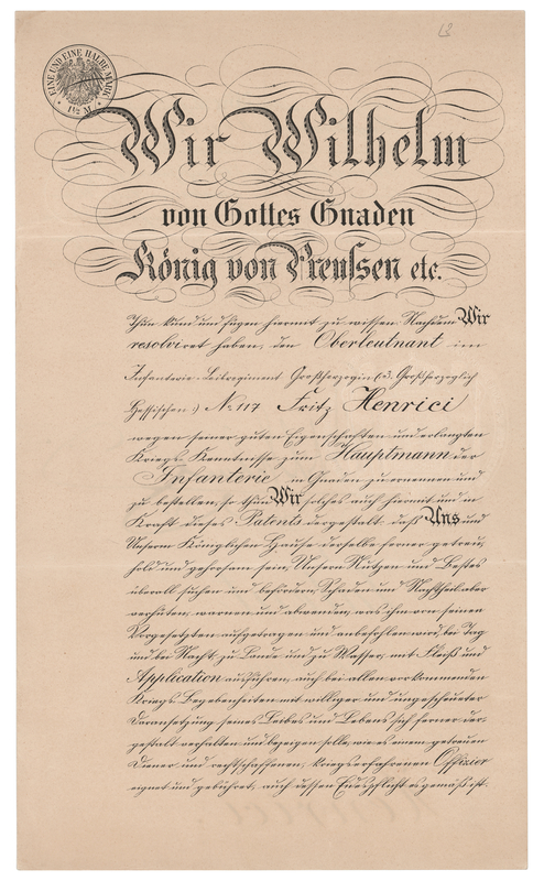 Lot 164 Kaiser Wilhelm II Document Signed