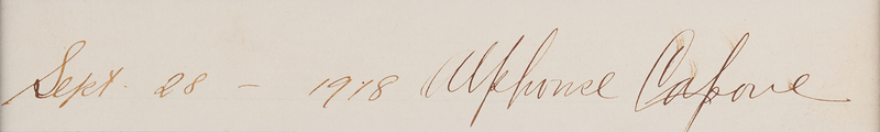 Lot 354 Al Capone Signature