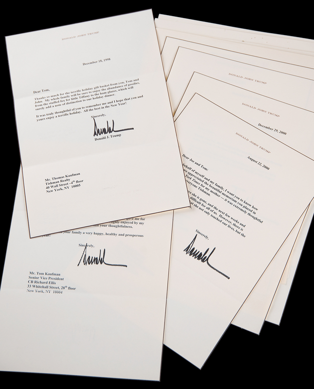 Lot 99 Donald Trump Collection of (13) Signed Letters and Notes, Regarding Notable New York Figures like Rudy Giuliani, Eliot Spitzer, and Fred and Mary Trump - “My father was an amazing man. He inspired many and brought joy to countless lives”