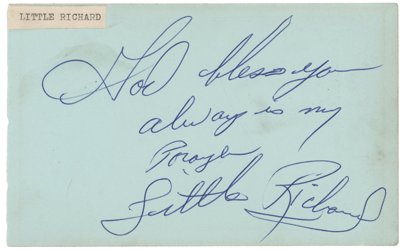 Lot 629 Little Richard Signature