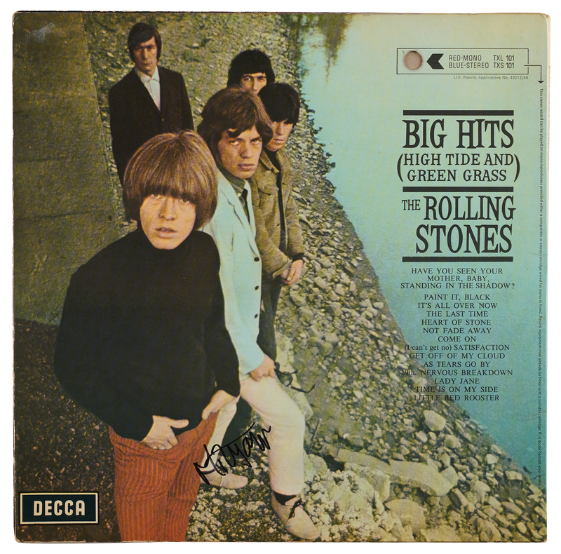 Lot 644 Rolling Stones: Mick Jagger Signed Album - Big Hits (High Tide and Green Grass)