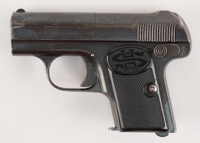 Lot 353 Al Capone Schmeisser Model I Semi-Automatic .25 Pistol, Presented to Family Relative Rudolph Pucci