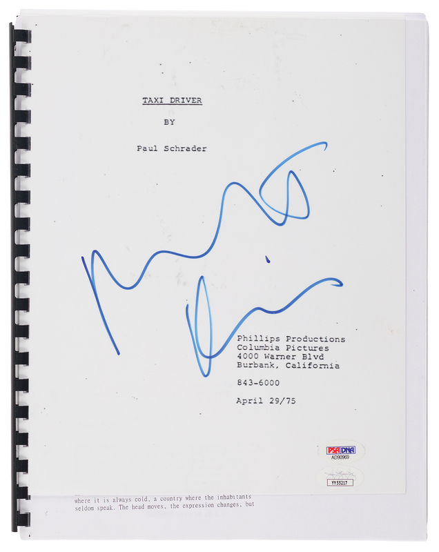 Lot 697 Robert De Niro Signed Script - Taxi Driver